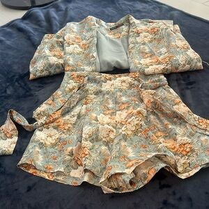 2 piece set shorts and jacket